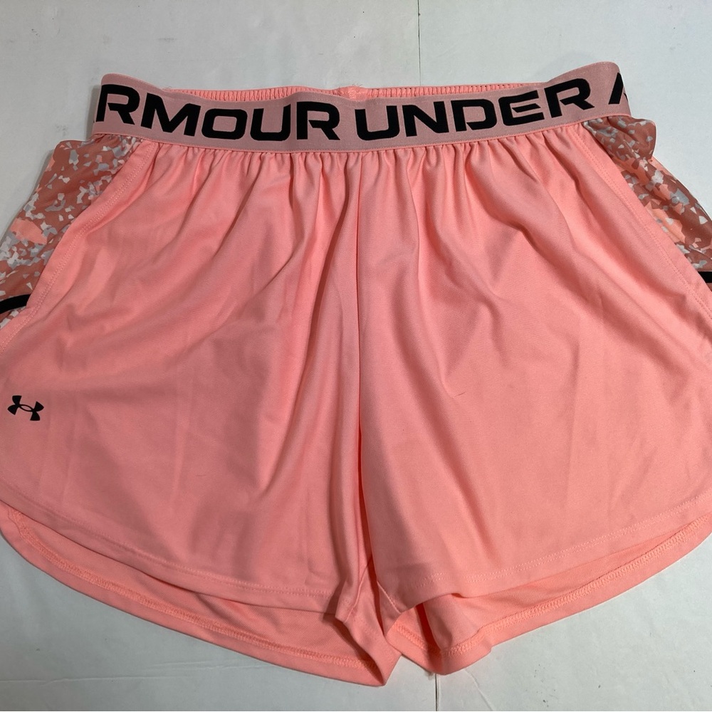 Under Armour Pink Athletic Shorts with Elastic Waistband